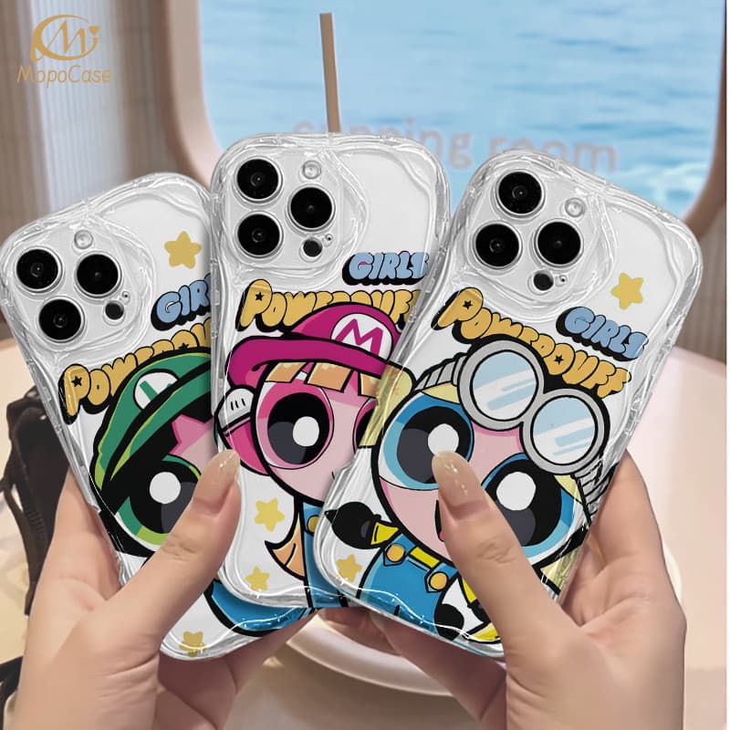 Capa Para Redmi Note 14 Pro 13 12 11 10 9 8 14C 13C 12C 10C 9A POCO X7 C75 C65 Suspensórios Meninas Superpoderosas De Te