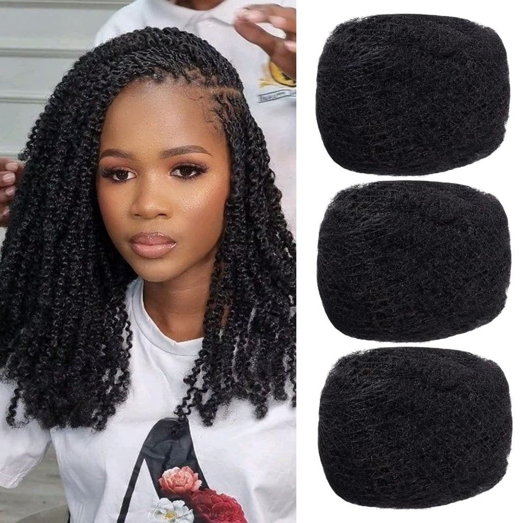 Afro Kinky Curly Braiding Bulksintético Hair Para Dreadlocks , Loc Repair , Extensões De