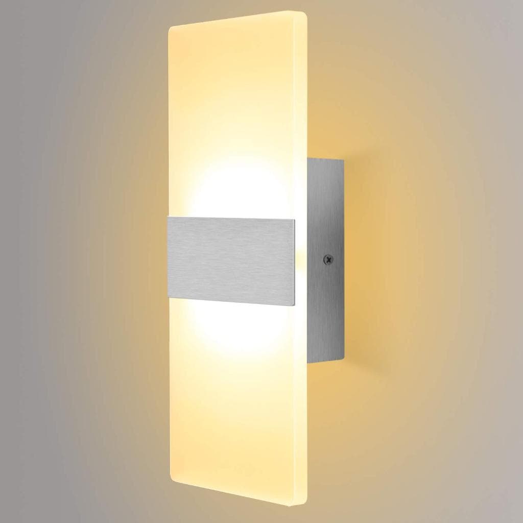 kit 1 Arandela de Parede acrílico Moderna Dourada 6W 3000K Bivolt