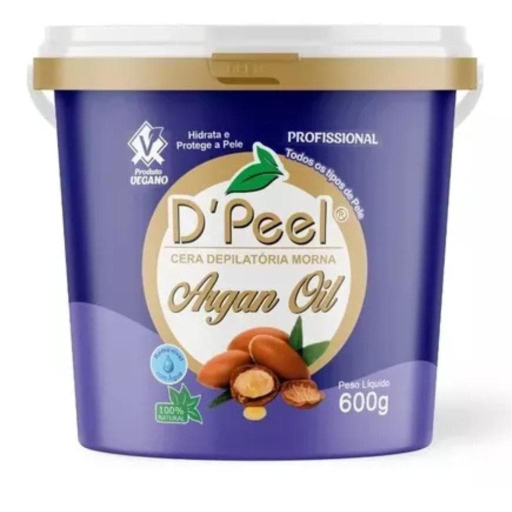 D´Peel - Cera Depilatória Profissional Morna 600g - Argan  - Reds