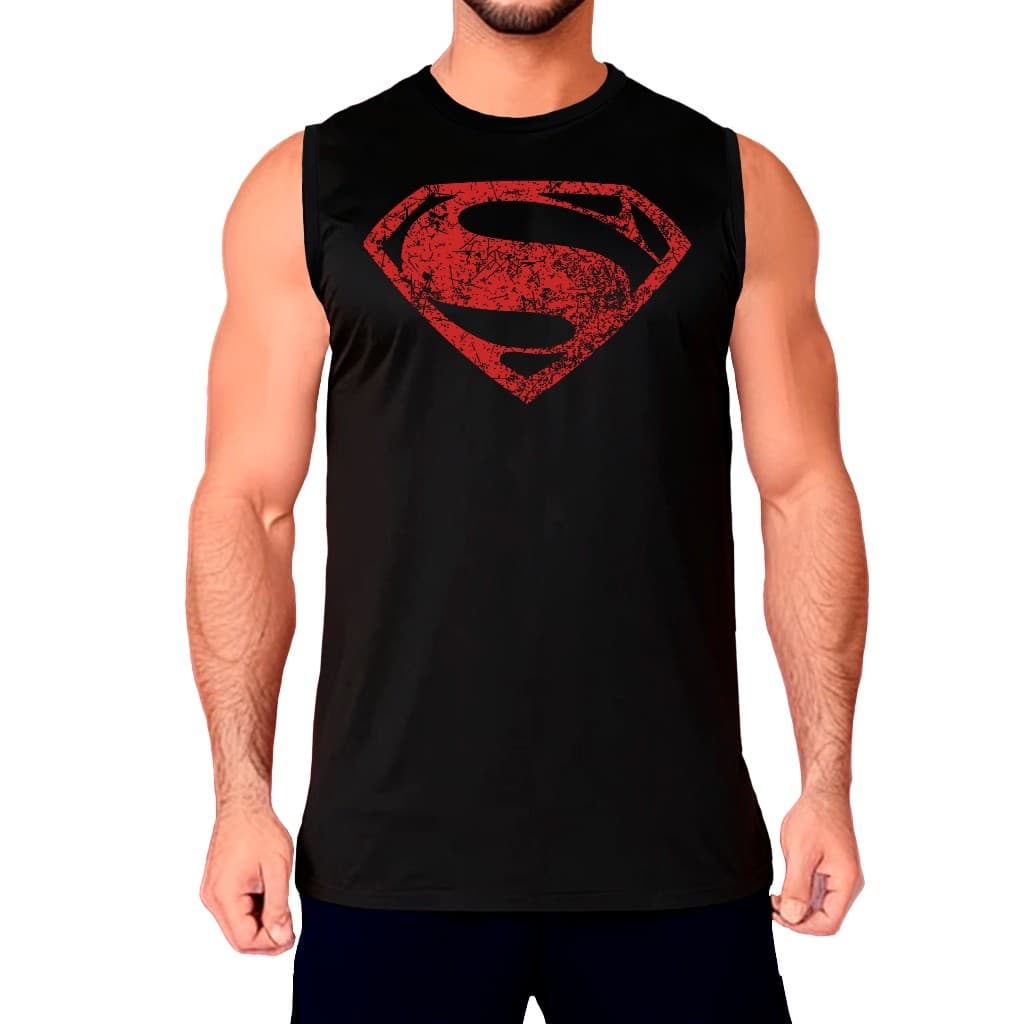 Regata Machão Masculina Academia Estampa Super Man Roupa Masculina