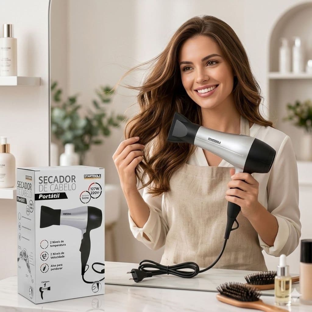 Secador Cabelo Profissional Portatil Bivolt Potente Profissional Portatil Bivolt Eficaz Rapido