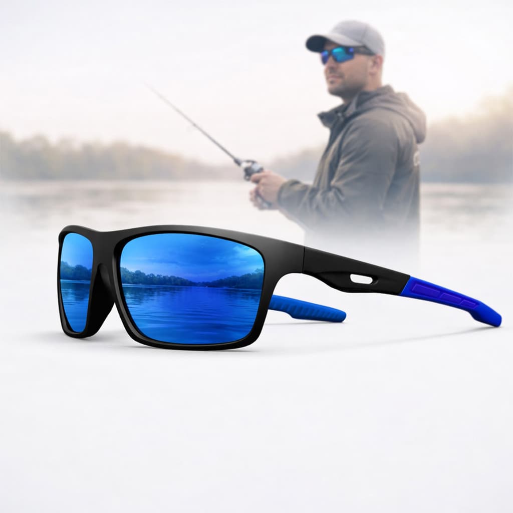 Óculos Sol Preto Polarizado Uv400 Esportivo Pesca Bike
