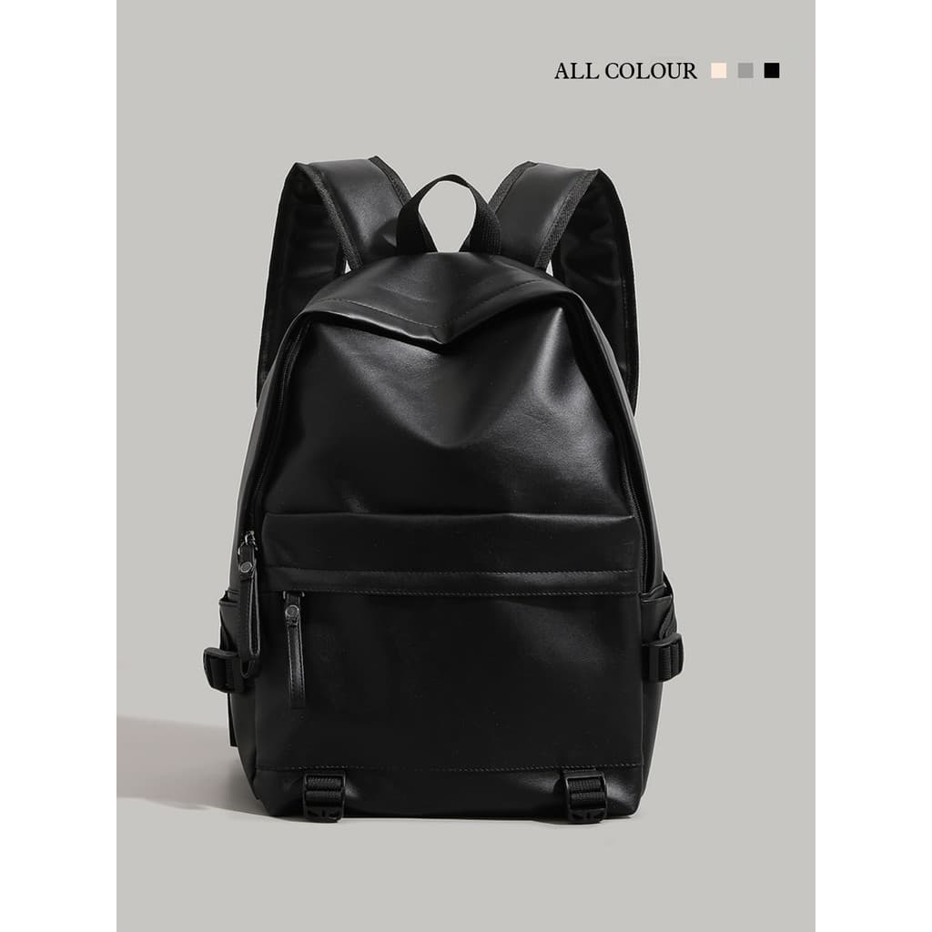 Francês MKPREF mochila de couro macio Campus estudante saco de escola simples grande capacidade saco de computador lazer