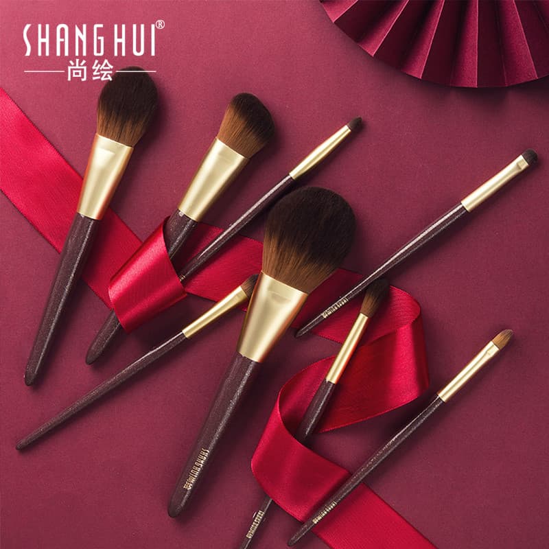 Shanghu conjunto de pincéis de maquiagem de cabelo vermelho Super macio conjunto completo Cangzhou profissional nariz so