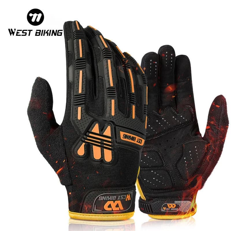 WEST BIKING Luvas Térmicas de Inverno para Motocicleta com Tela Sensível ao Toque, Luvas Térmicas para Ciclismo, Esporti