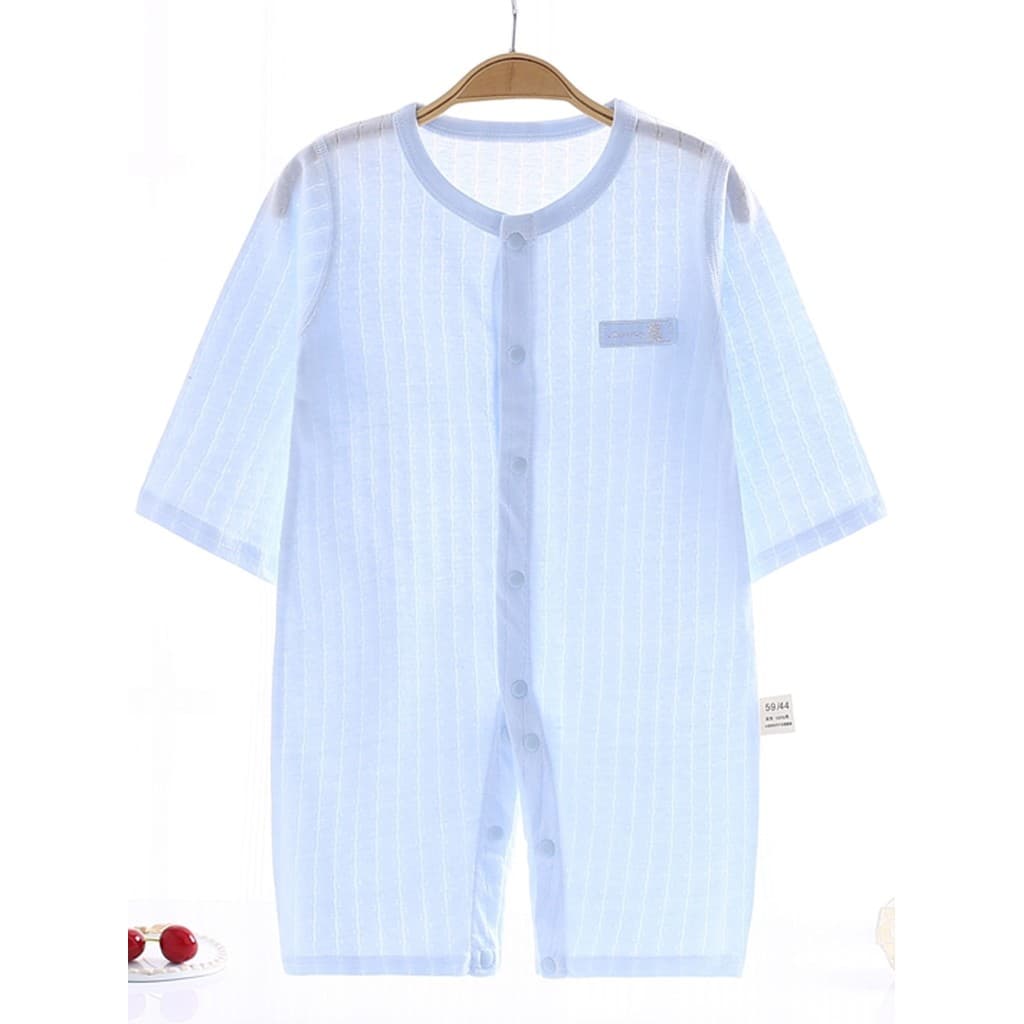 Macacão de bebê verão fino pijamas recém-nascidos das mulheres dos homens macacão de manga comprida crianças roupas de a