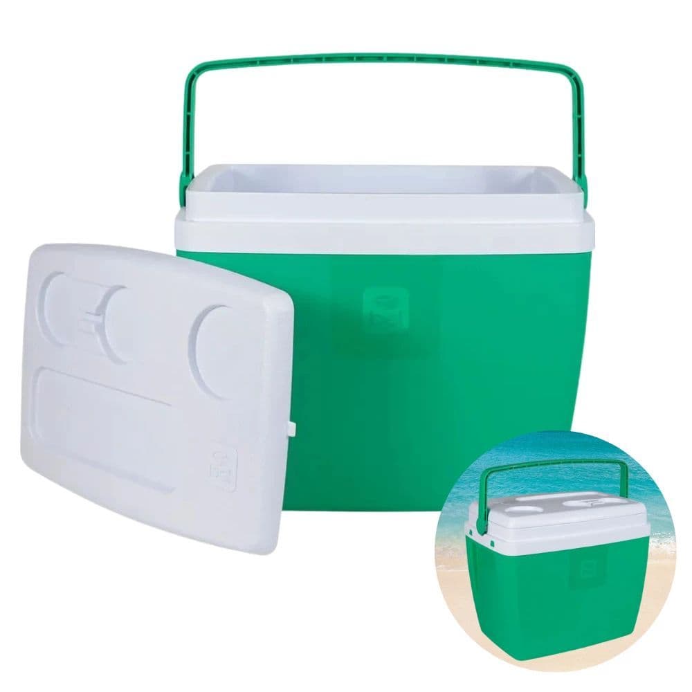 Um Cooler Caixa Térmica 36l Hortelã Verde Praia e Lazer