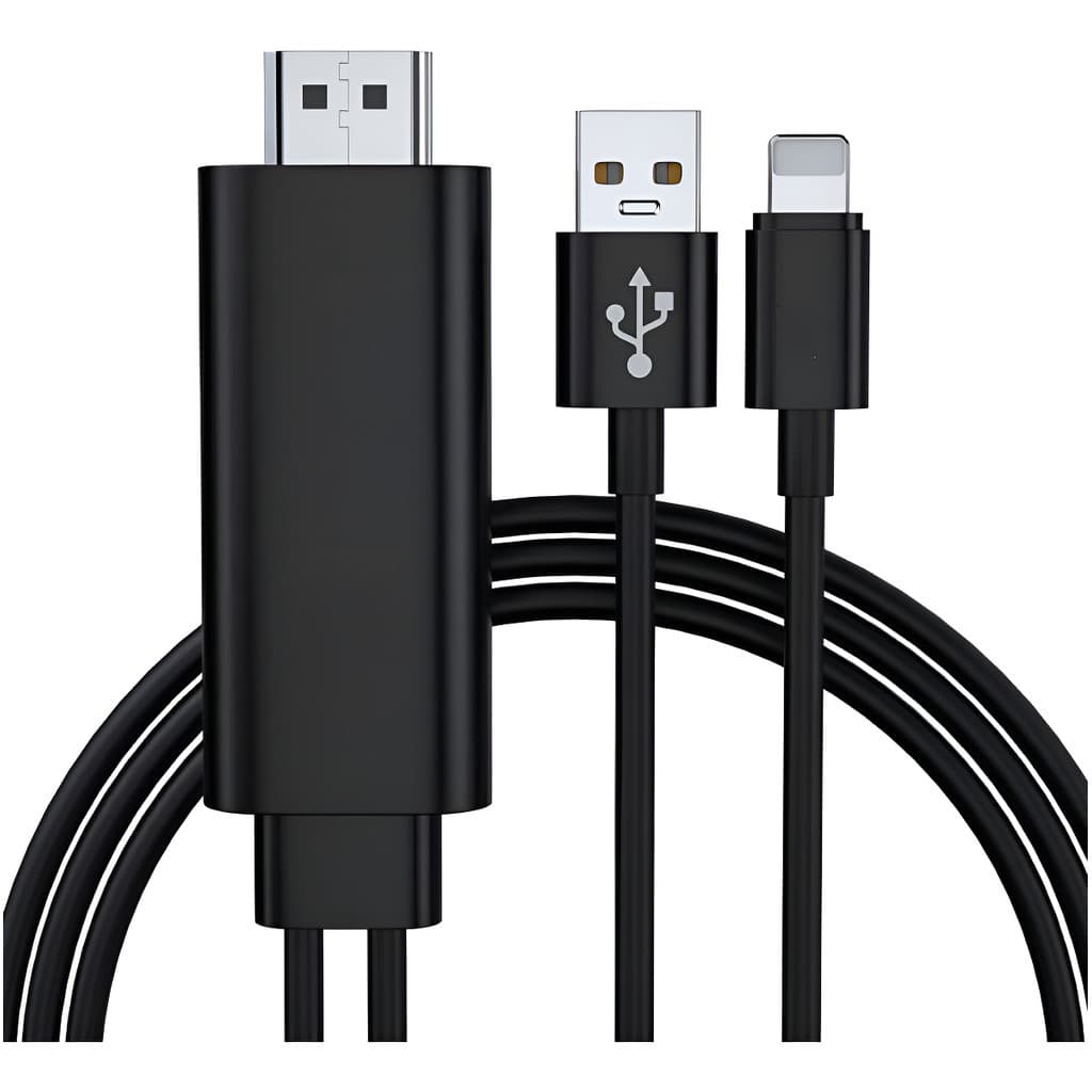 Cabo Adaptador Hdmi 4k Hdtv Para iPhone Ios Com Usb 1080p fy-882
