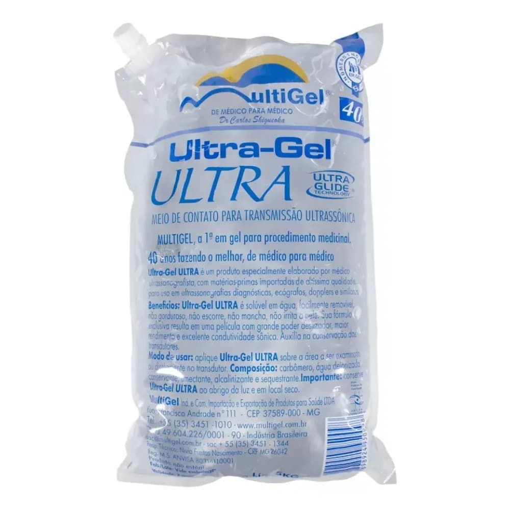 Gel Condutor Incolor Para Ultrassom Multigel - 5kg Bag
