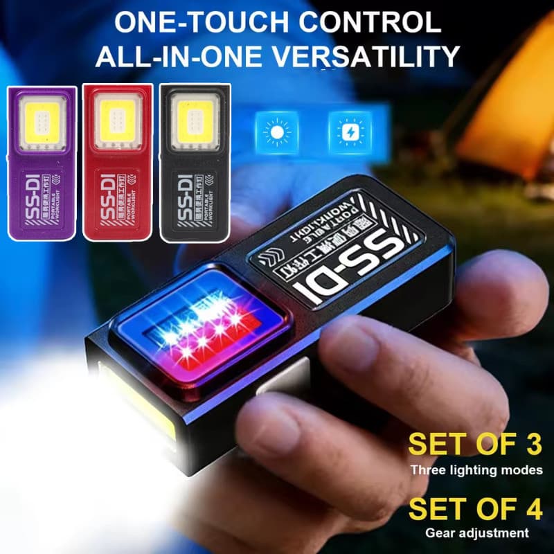 Lanterna Com Sensor De Movimento Clipe , Luz De Trabalho Recarregável USB Para Emergência De Reparo De Acampamento , Ope