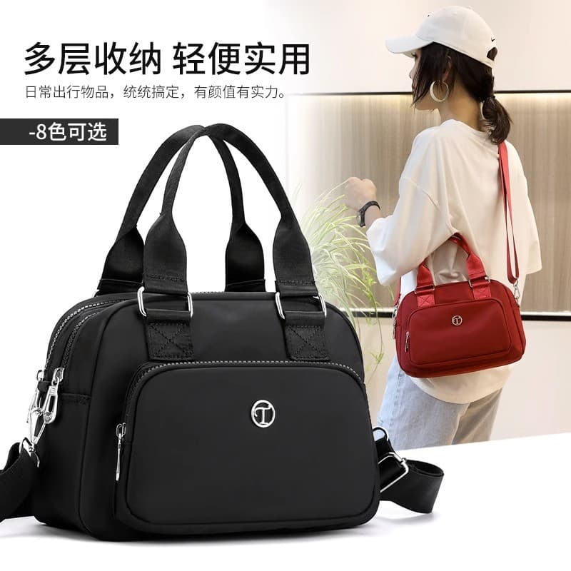Bolsa feminina simples 2023 moda na moda de um ombro Oxford pano bolsa feminina pano de náilon Cross-corpo saco de pano