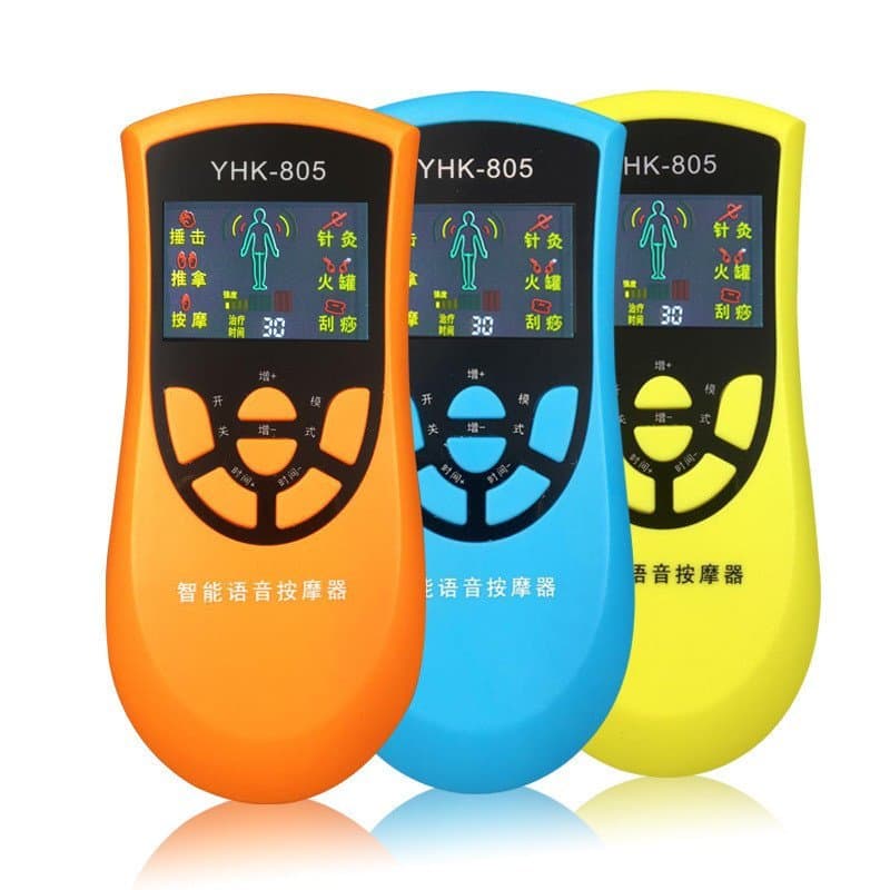 Novo Massageador Controlado por Voz com Tela Colorida, Mini Massageador Digital, Massageador Multifuncional de Acupressã