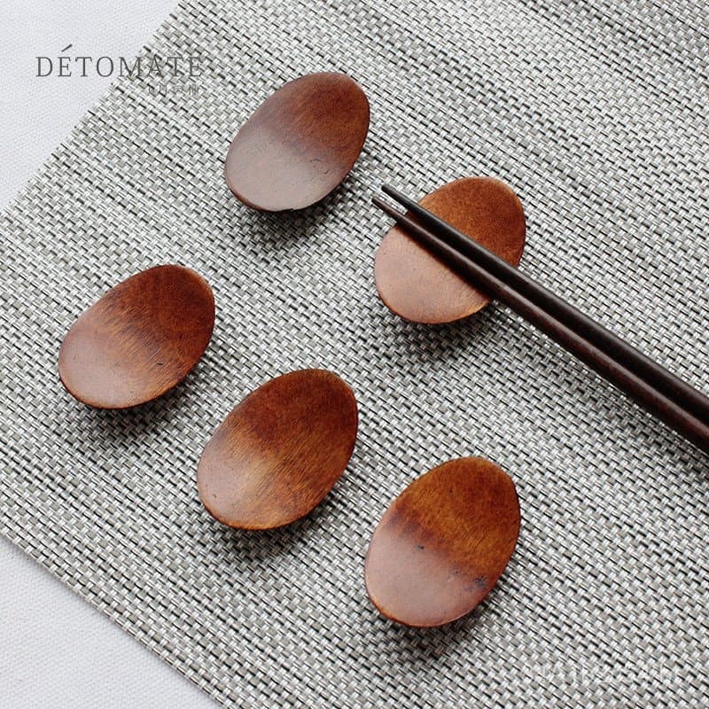 Atacado de fábrica: Suporte para hashis de madeira artesanal de nanmu, estilo japonês simples, original para exportação,