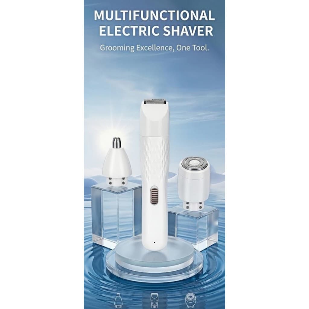 Depilador Elétrico 3 em 1 USB – Aparador Corporal, Facial e Áreas Delicadas P.HQ
