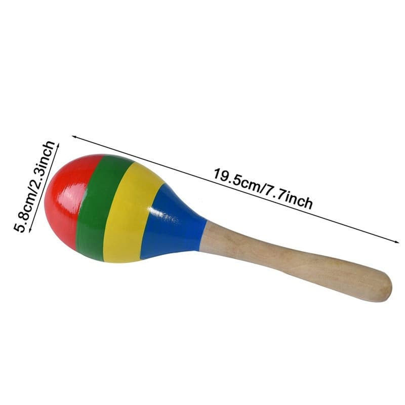 Chocalhos De Percussão Manual Maracas , Instrumento Musical Agitador De Rumba De Madeira Para Crianças E Adultos , Conju