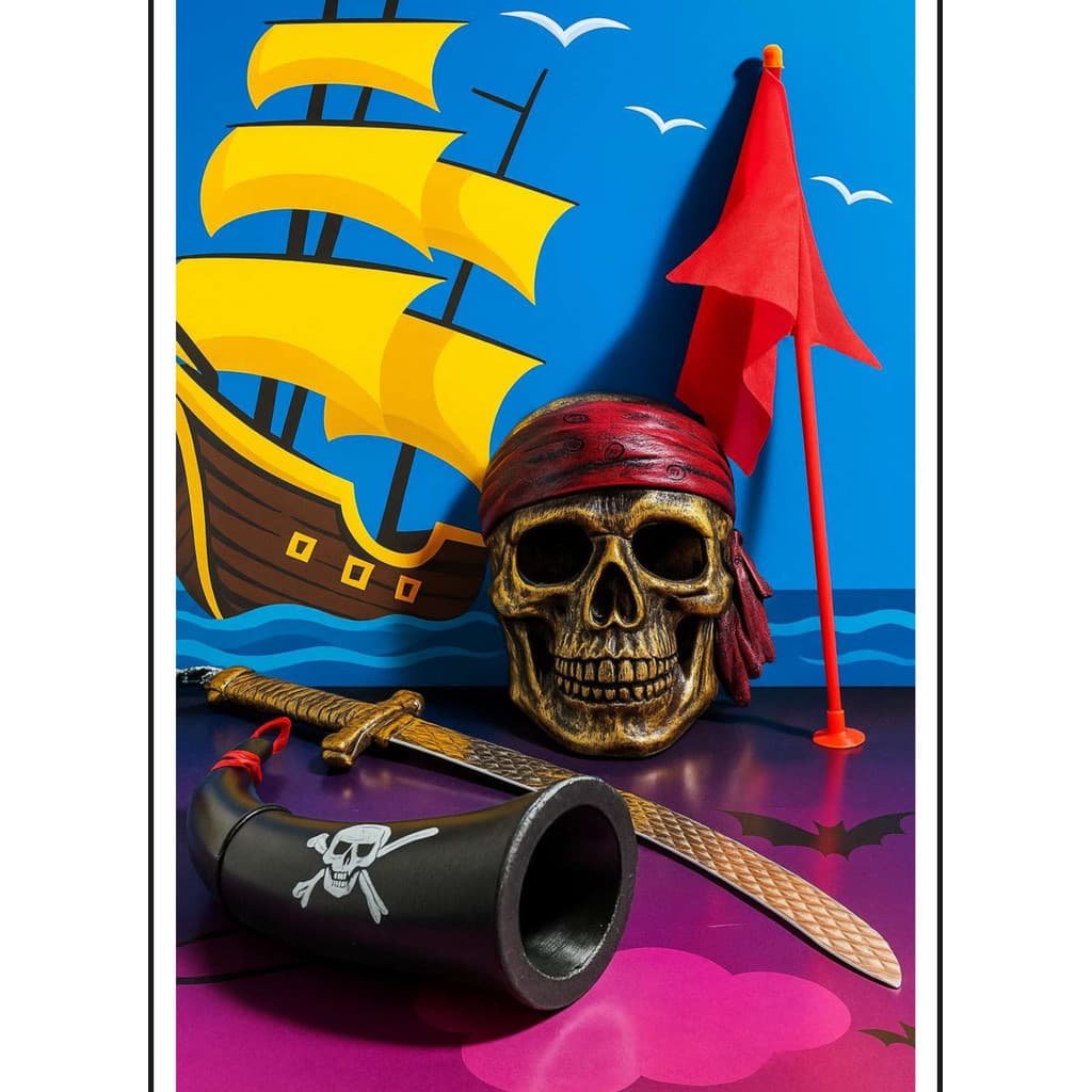 Kit Pirata Brinquedo Infantil Fantasia Carnaval Hallowen Festas