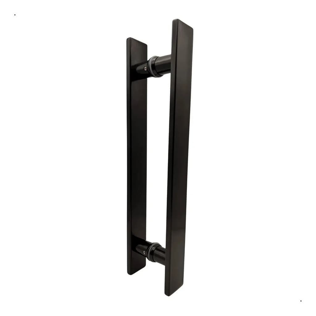 Puxador Inox Para Porta Pivotante Preto 1 Metro Duplo 100cm Preto