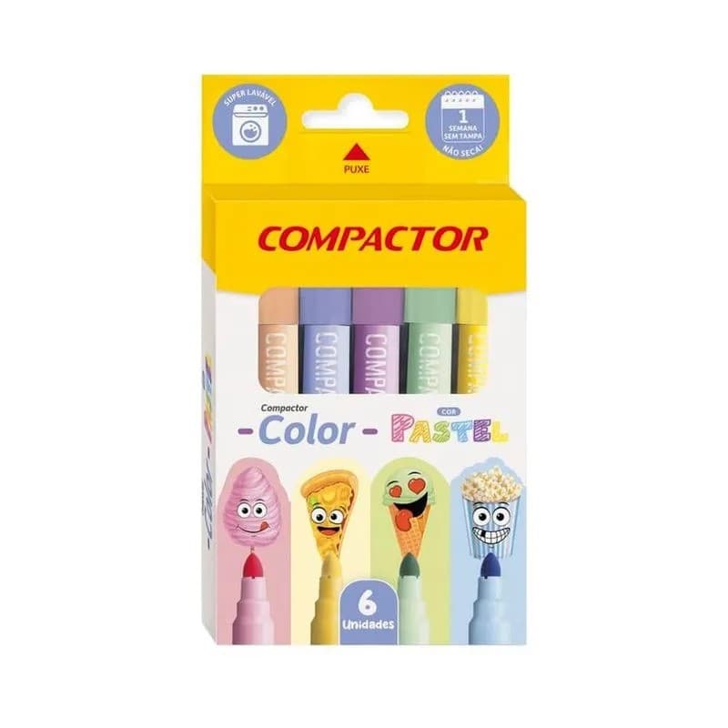 HIDROGRAFICA COMPACTOR COLOR PASTEL C/6