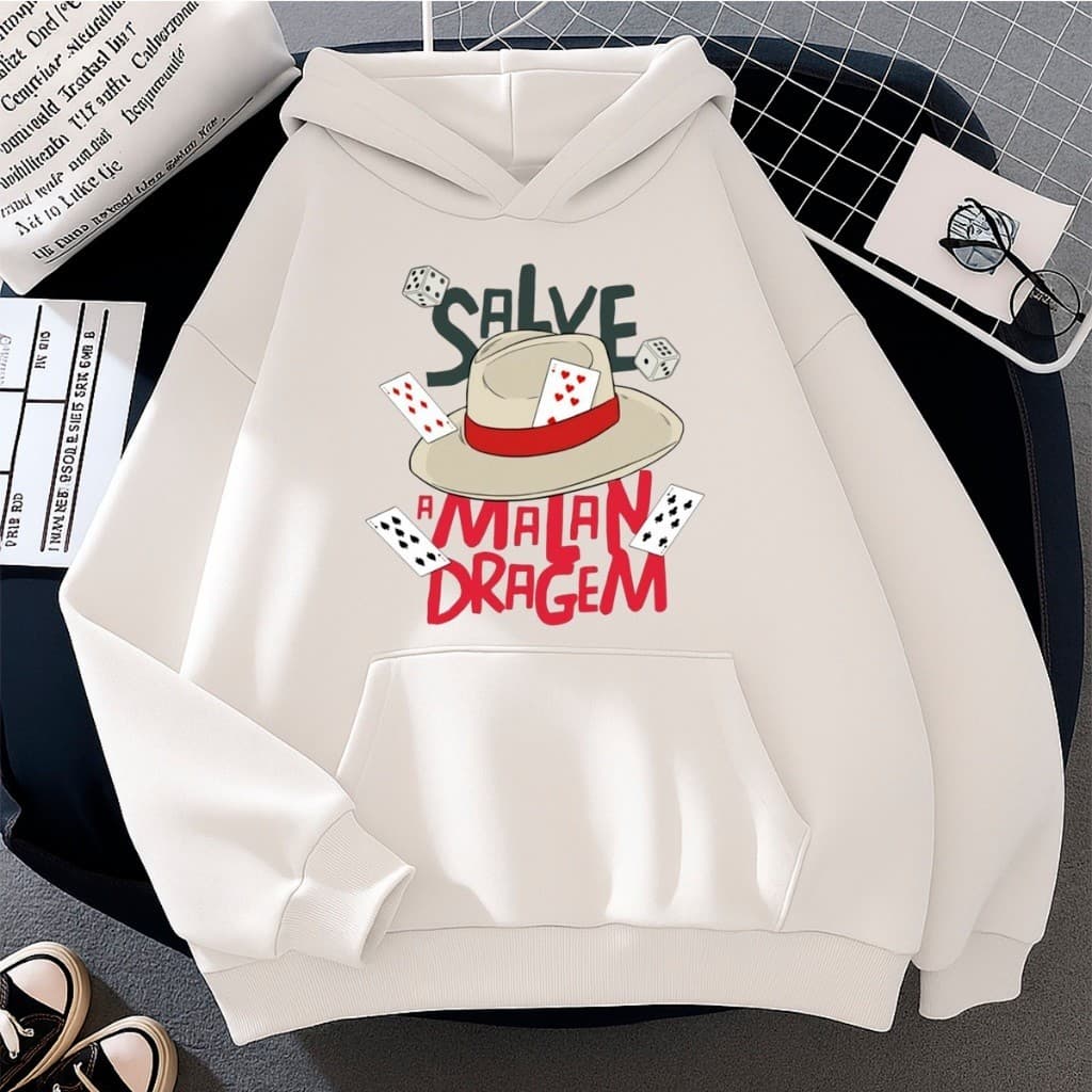 Blusão de Frio Moletom  Com Capuz Premium Unissex Jaqueta Blusa Casual Salve A Malandragem Seu Zé Candomblé Umbanda