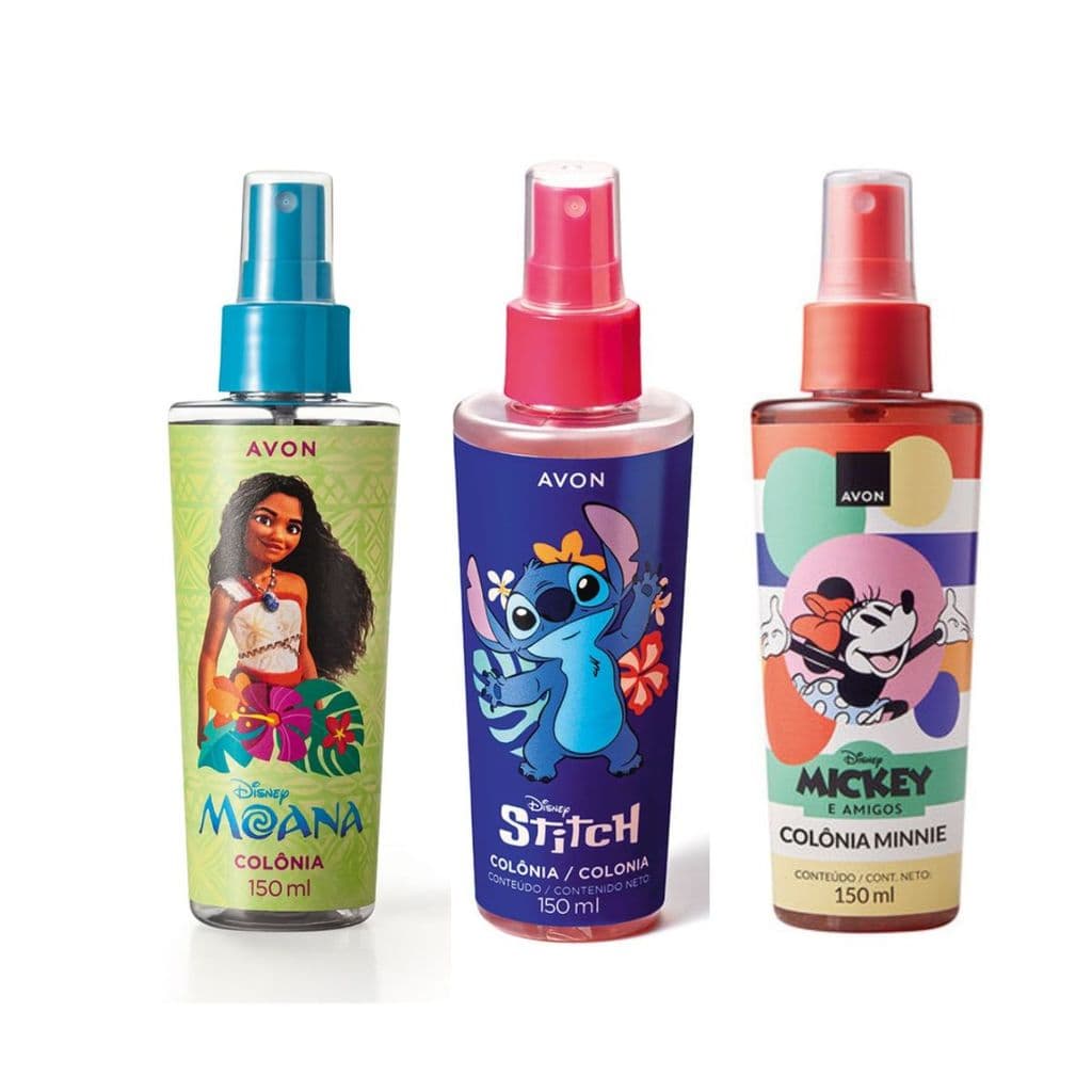 Kit 3 Unidades Avon Colônia Infantil Disney Escolha: