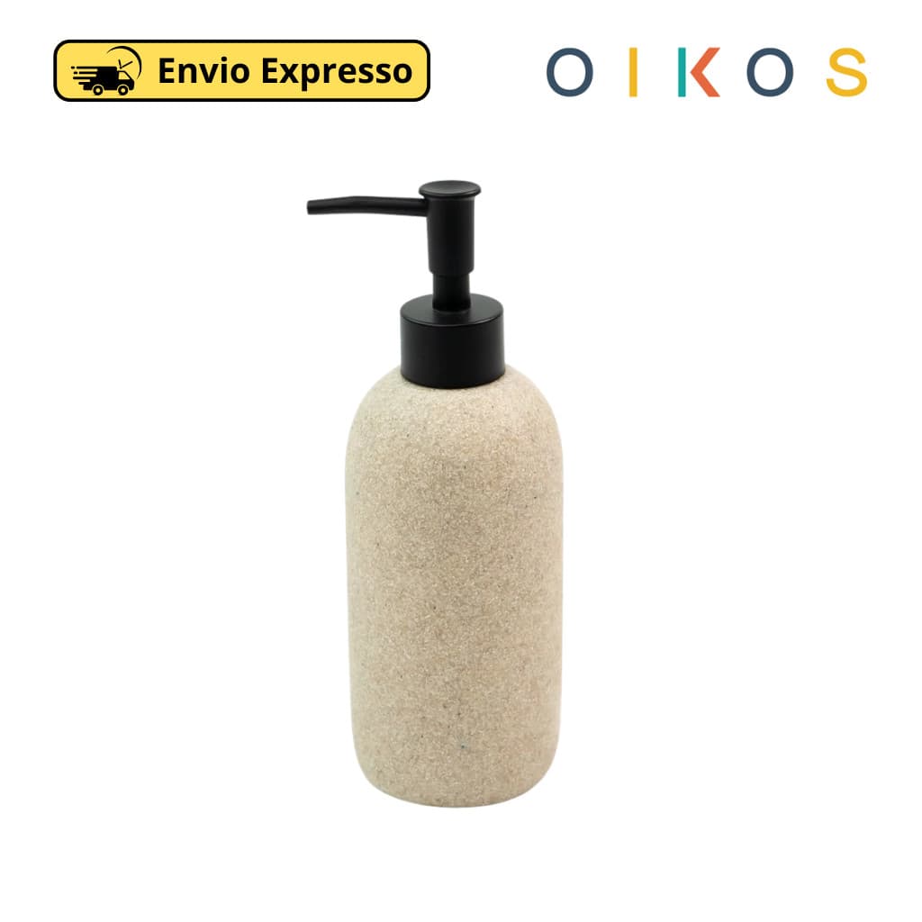 Porta Sabonete Líquido De Resina Oval Areia - Oikos