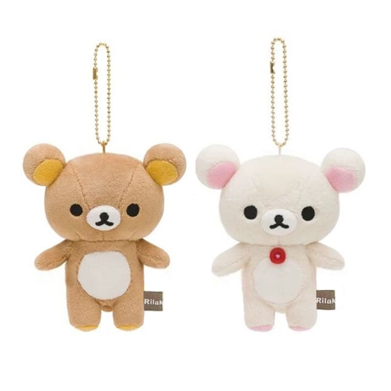 Rilakkuma Korilakkuma Urso Chaveiro De Pelúcia Encantos Bola Corrente Kawaii Bonito Saco Chaveiros Mascote Meninas Brinq
