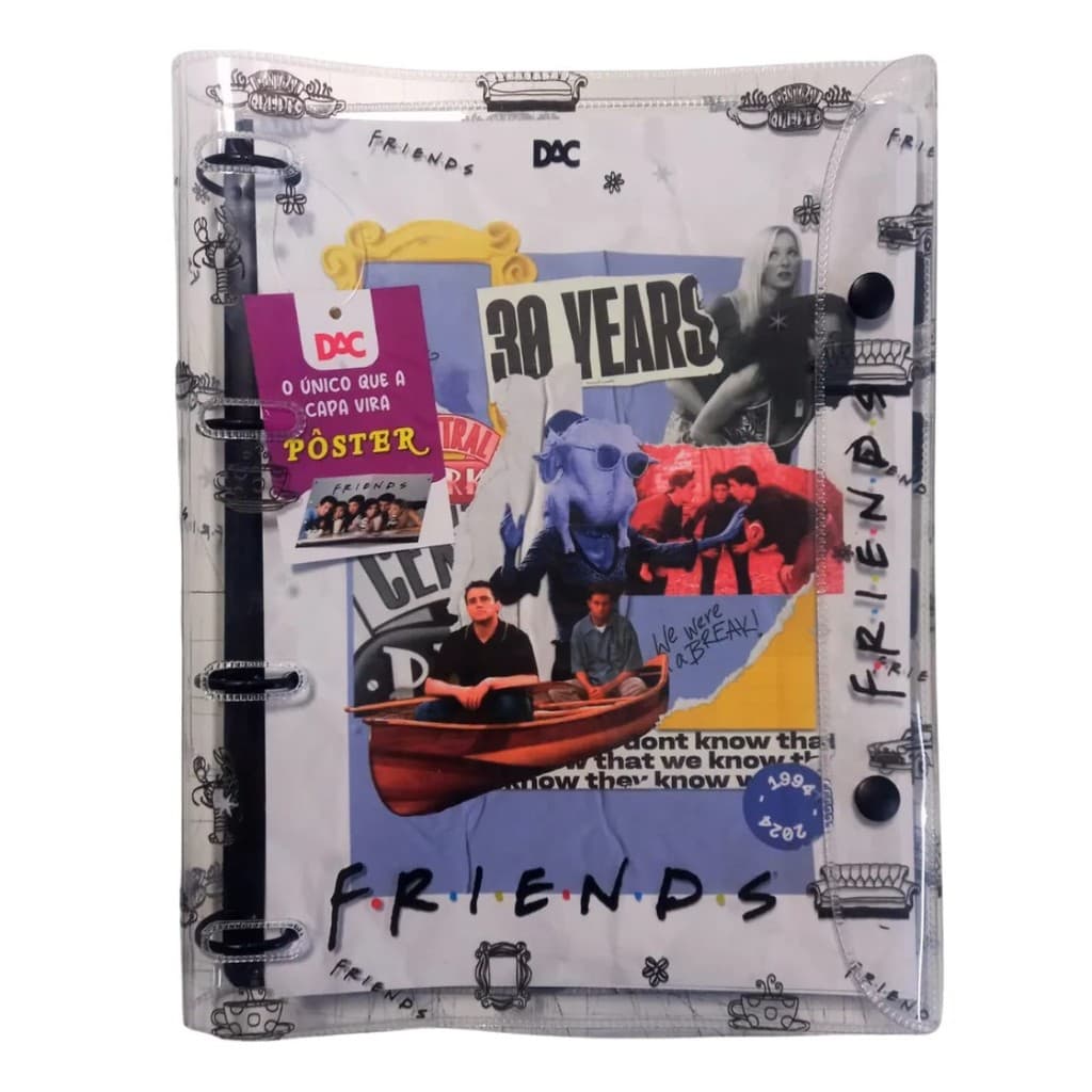 Caderno Argolado Universitário Fichário Friends