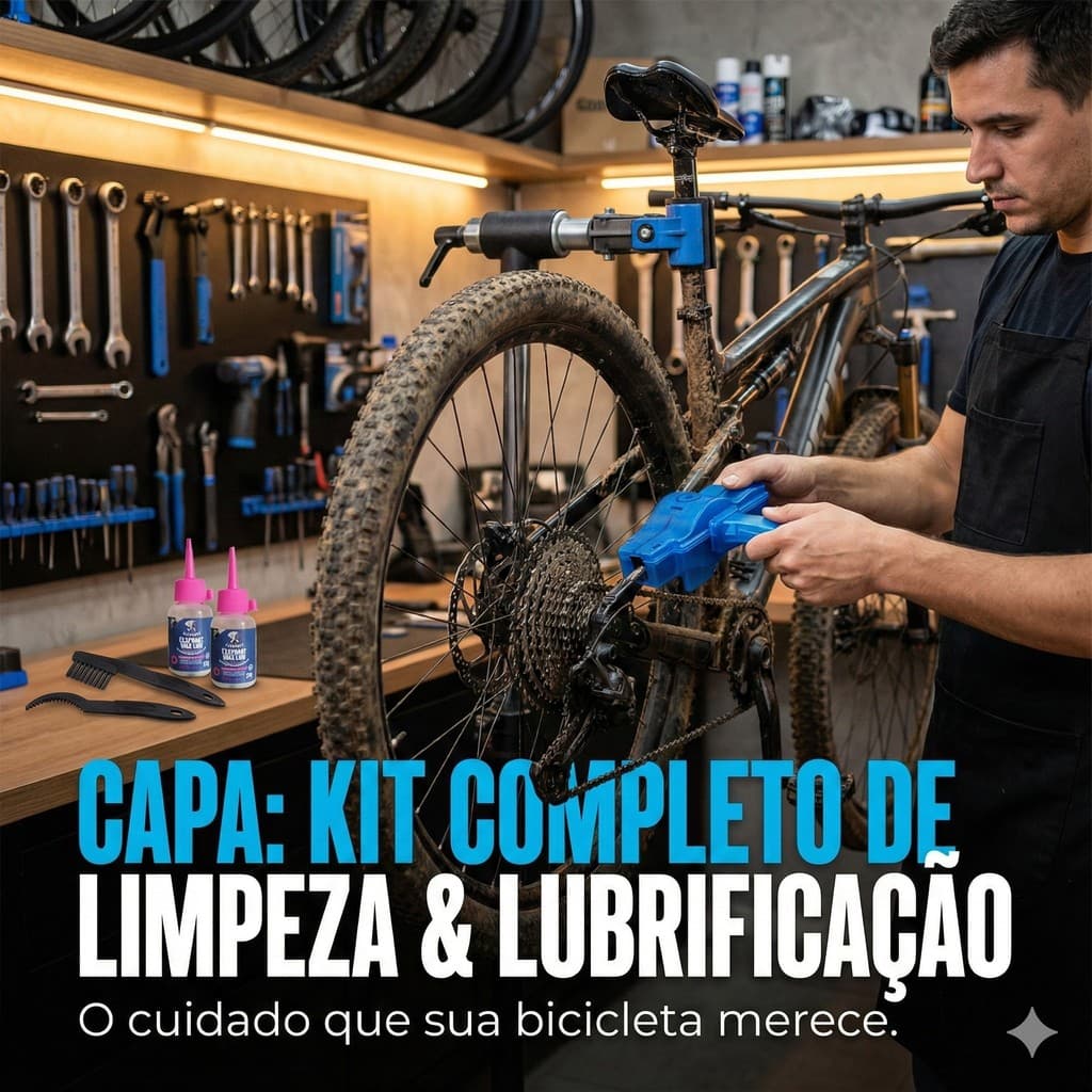 Faça você mesmo! Kit Manutenção e Limpeza de relação Bike Bicicleta escovas e cera lubrificante vc