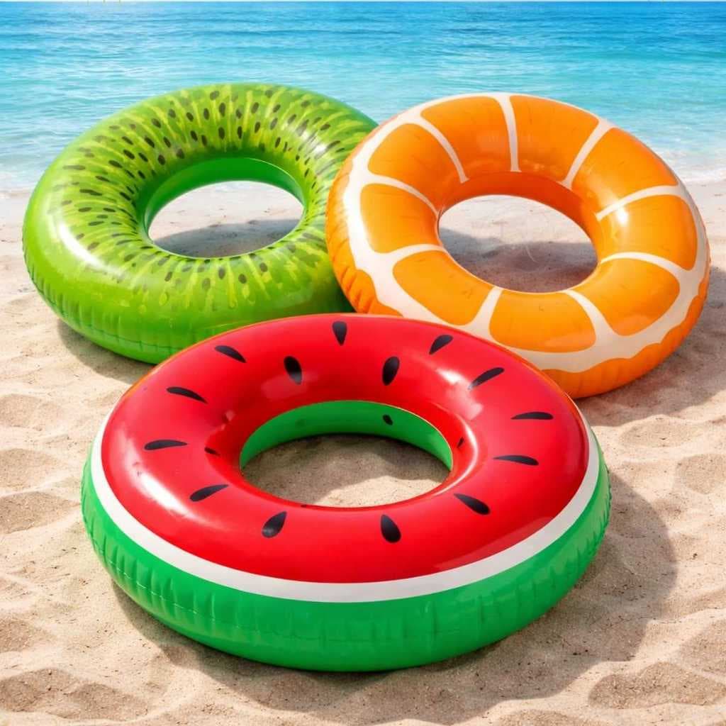 Boia Inflável Donuts Média Criança e Adulto Frutas Piscina Praia 60cm