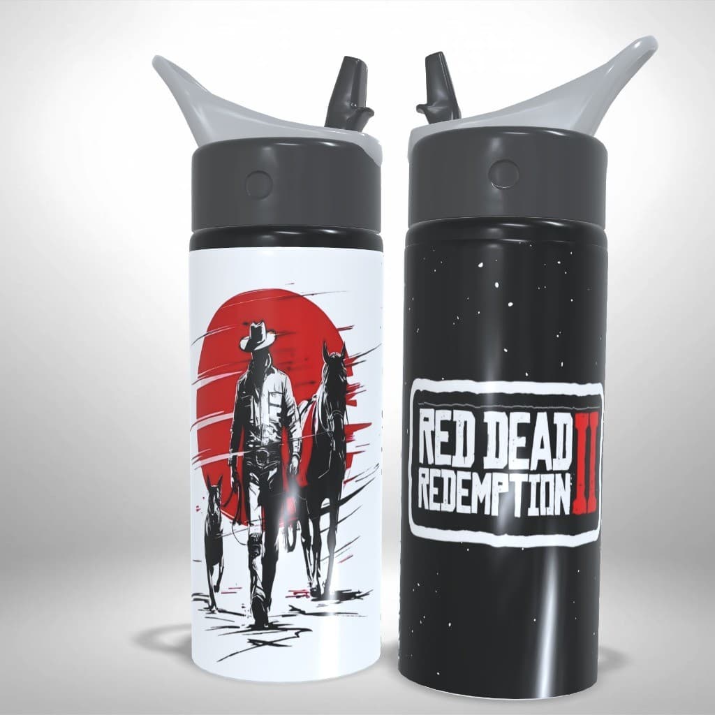 Garrafa Squeeze Alumínio Personalizado - Red Dead Redemption - Gamer Geek