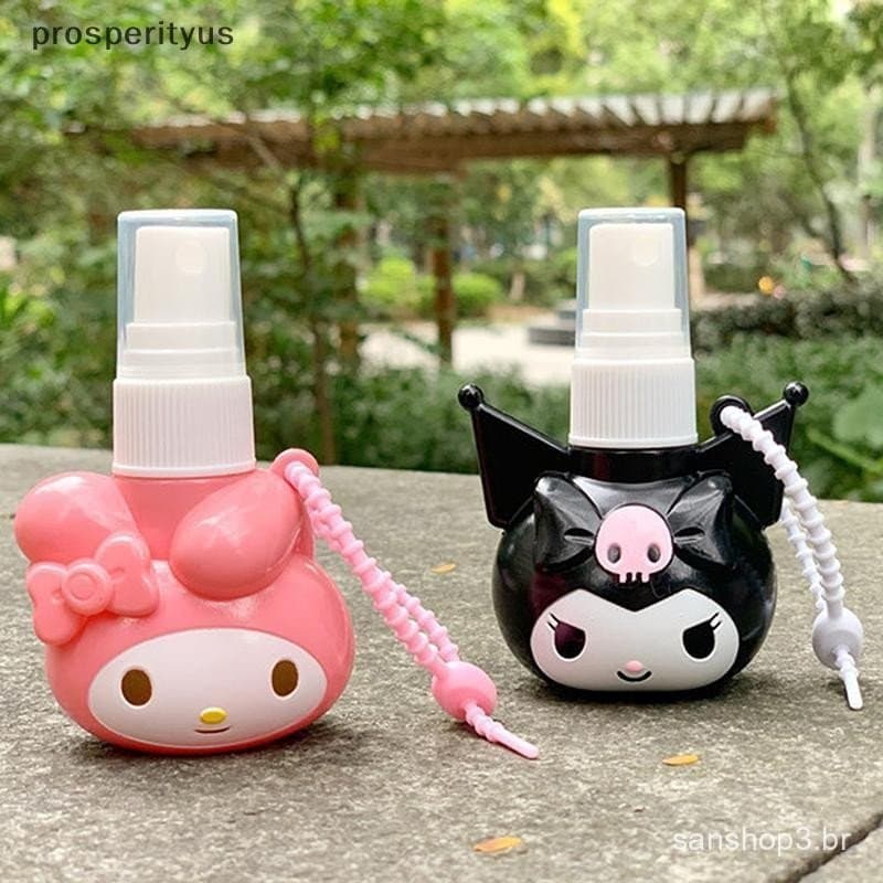 [prosperityus] Garrafa Sanrio Hello Kitty 50ml Kuromi My Melody Travel Cosméticos Portáteis Perfume Prensa De Álcool Eng