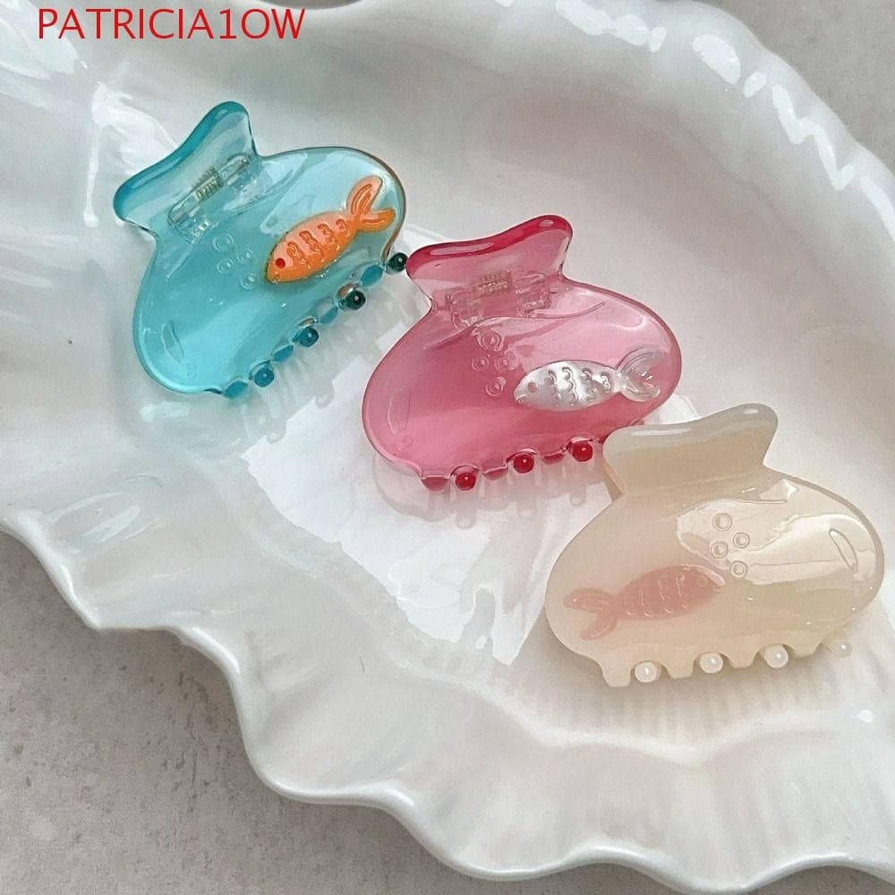 PATRICIA1OW Garra De Cabelo De Peixe , Acetato Animal Transparente , Grampo Estilo Coreano