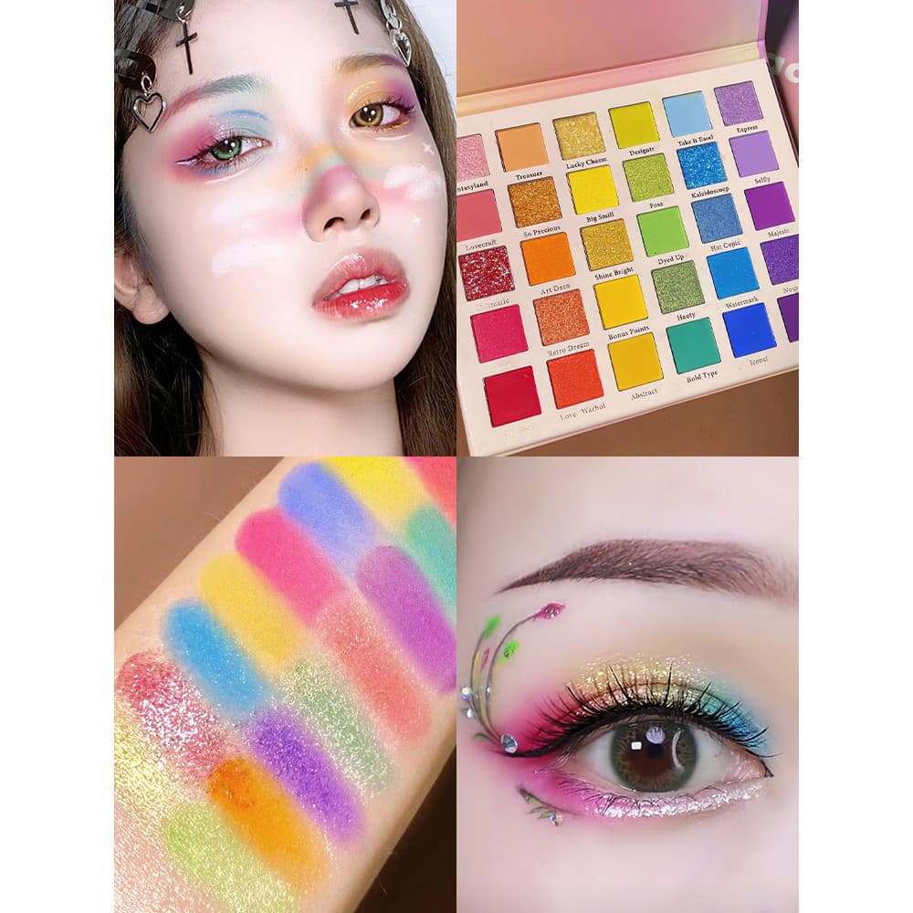 Cor sombra crianças palco maquiagem dedicado azul verde roxo lantejoulas paleta de sombra desempenho cosméticos