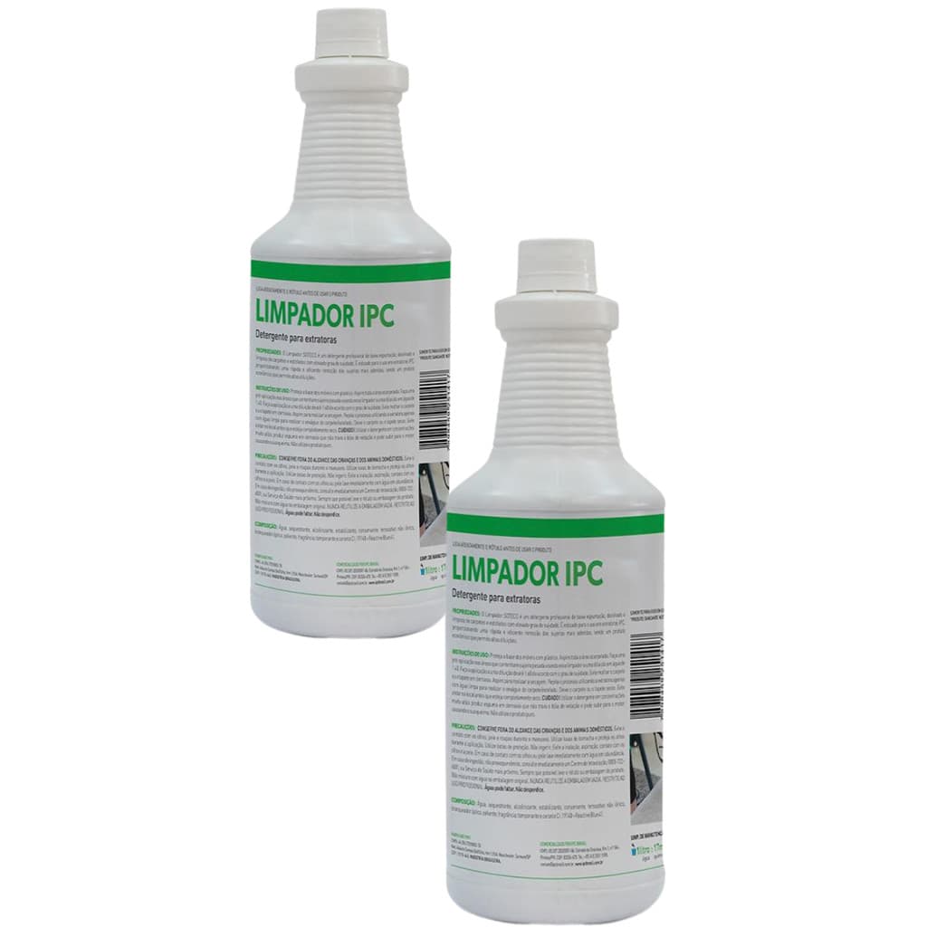 KIT 2 DETERGENTES LIMPADOR 1L PARA EXTRATORA ORIGINAL IPC