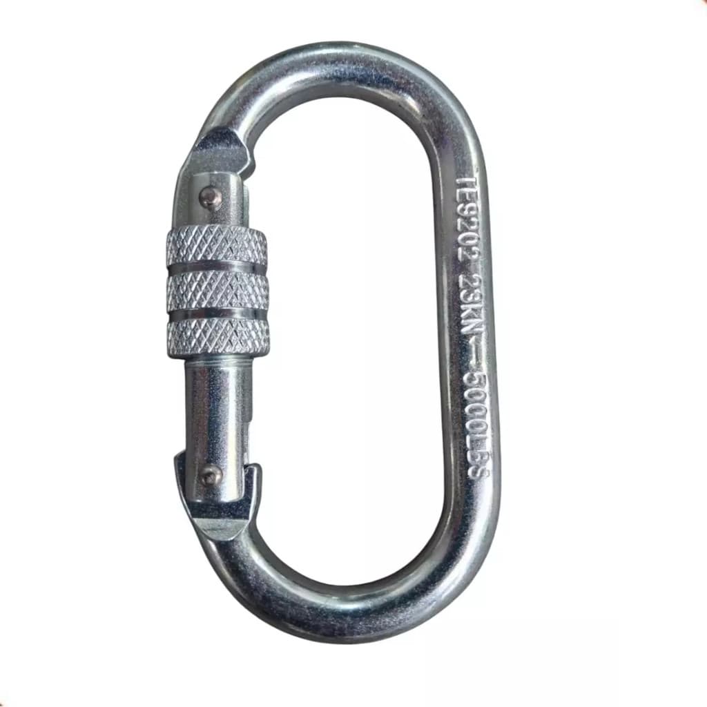 MOSQUETÃO ALUMINIO ROSCA OVAL 7KN