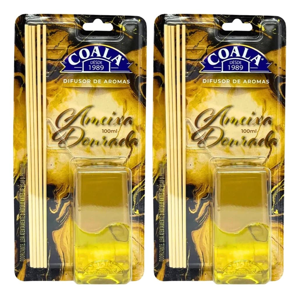 Kit C/2 Difusor De Aromas Ameixa Dourada 100ml Coala