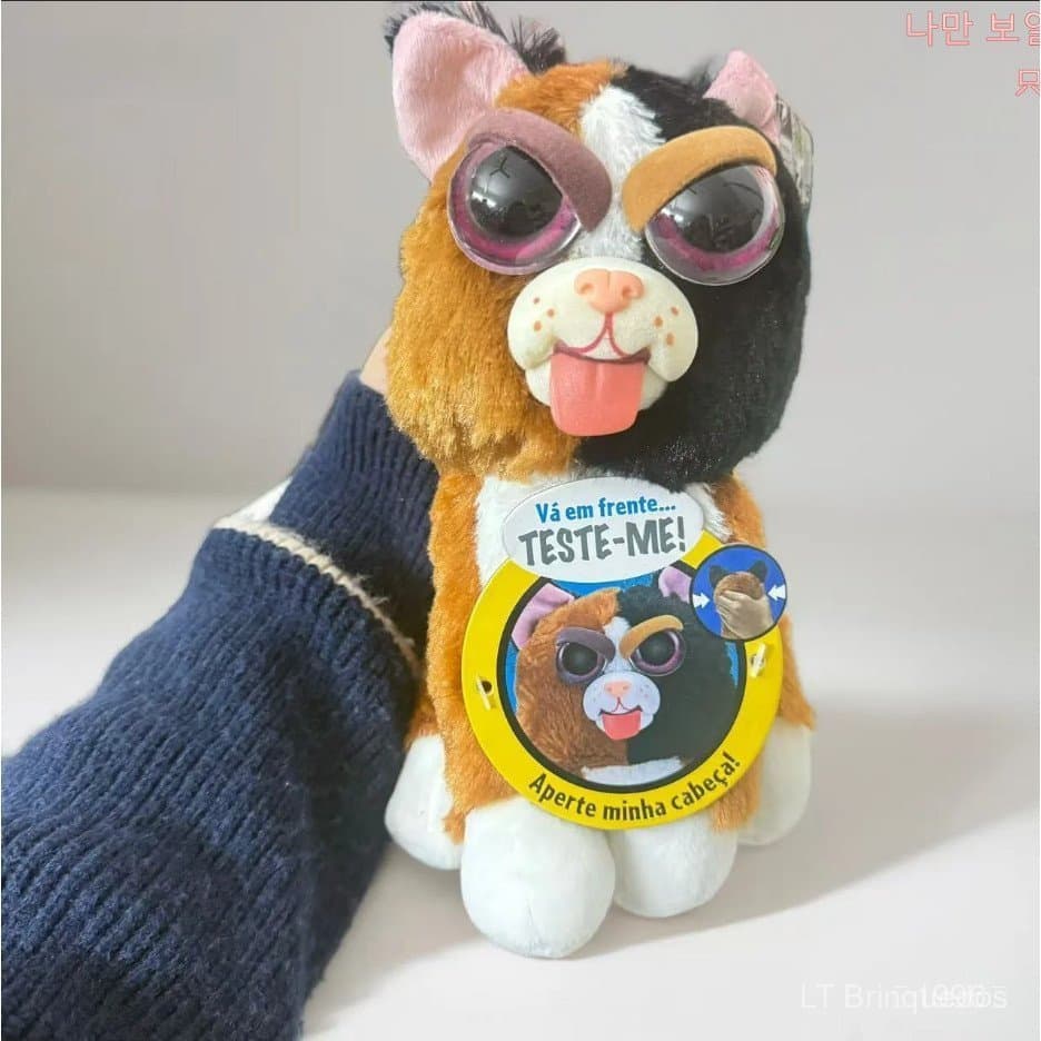 Feisty Pets Boneca de pelúcia impertinente que muda de rosto Boneca engraçada Urso de pelúcia