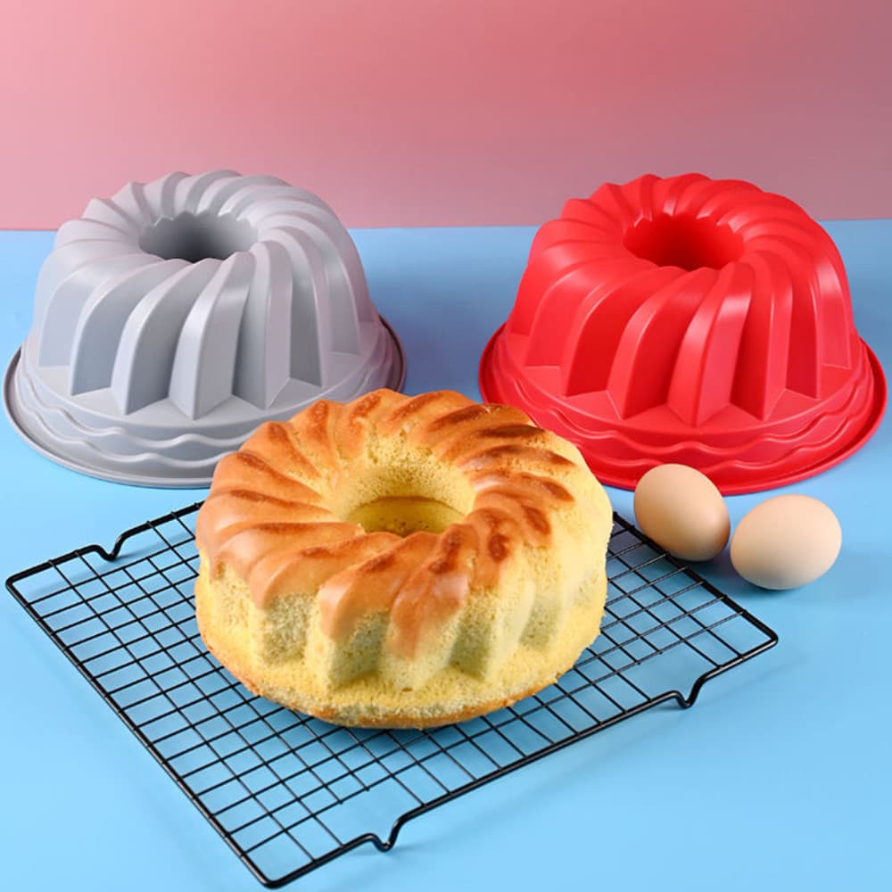 Assadeira Forma De Silicone Para Bolo Pudim Torta Mousse Forno