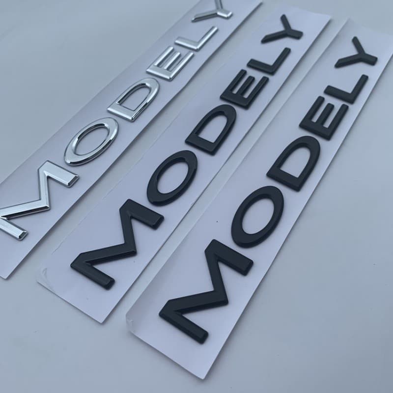 Adequado para novo estilo Tesla modey palavra marca traseira cauda marca bagageira inglês carta marca adesivo modificado