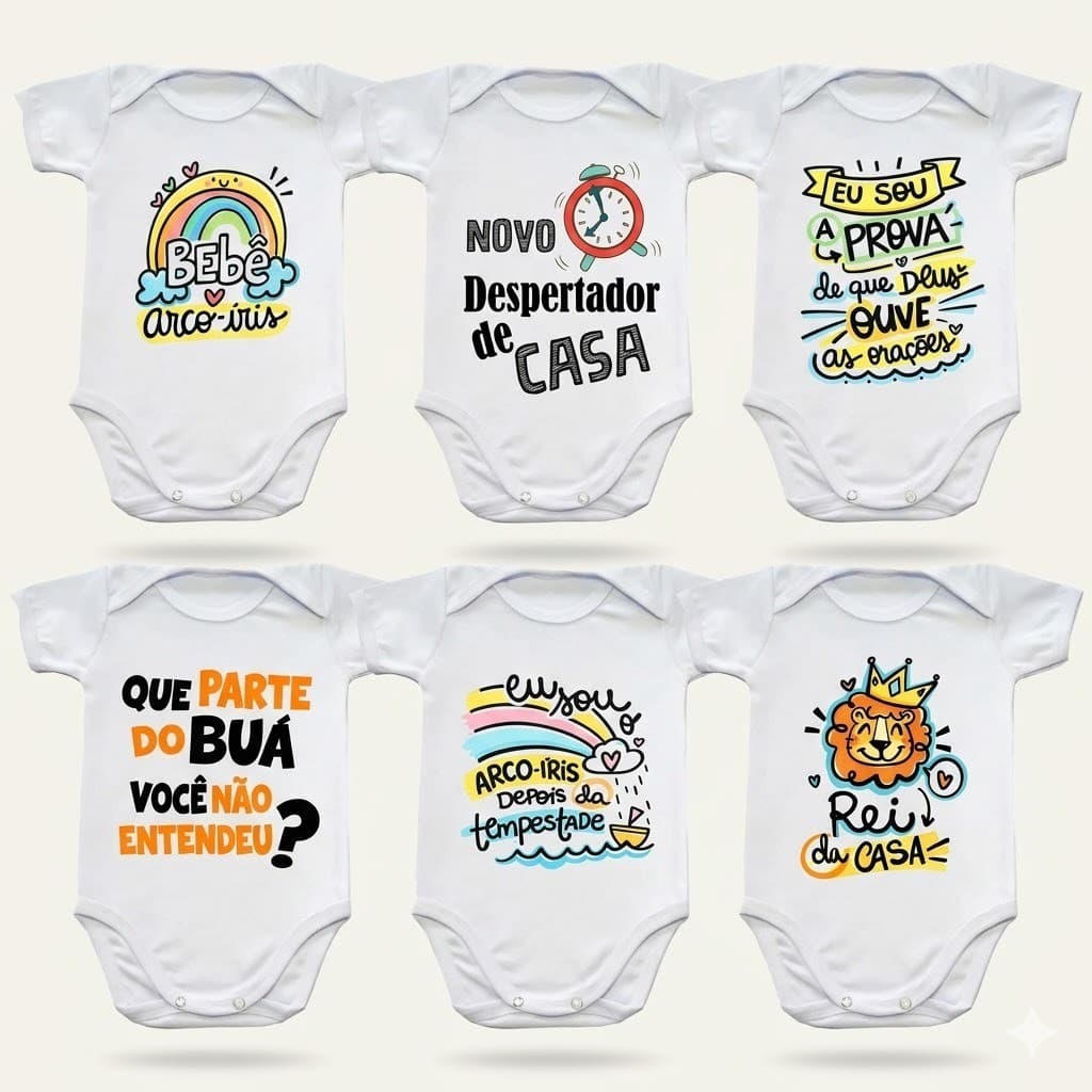 Body Bebê Frases Fofas e Divertidas Algodão Macio Conforto Presente Envio Rápido