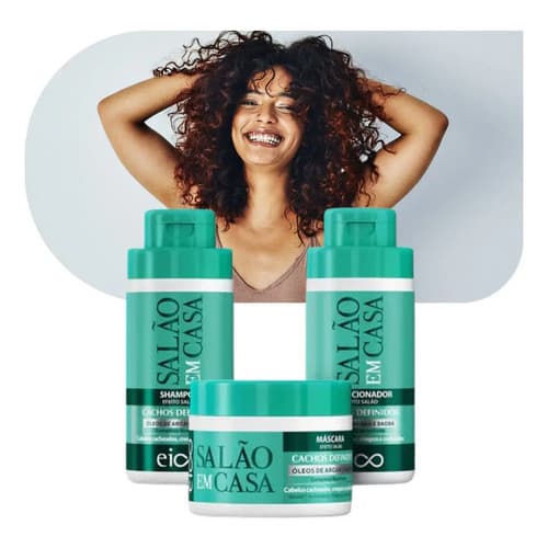 Kit Eico Shampoo Condicionar + Máscara Cachos Definidos