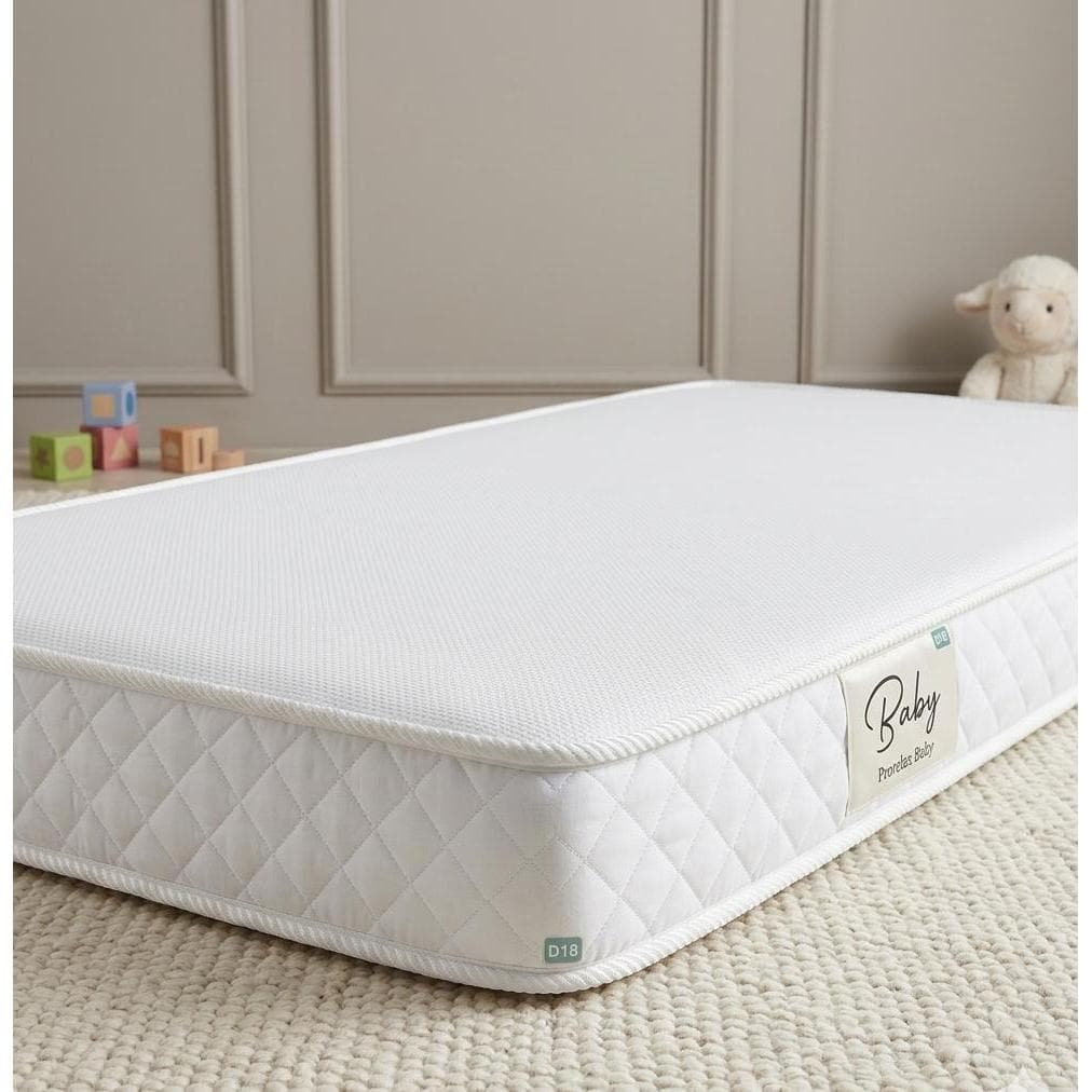 Colchão para Berço Baby Liso 130x60x10 Impermeável Branco – Prorelax
