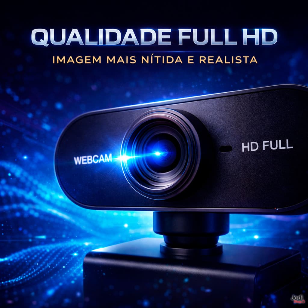 Webcam Full HD com Autofoco Automático para PC e Notebook