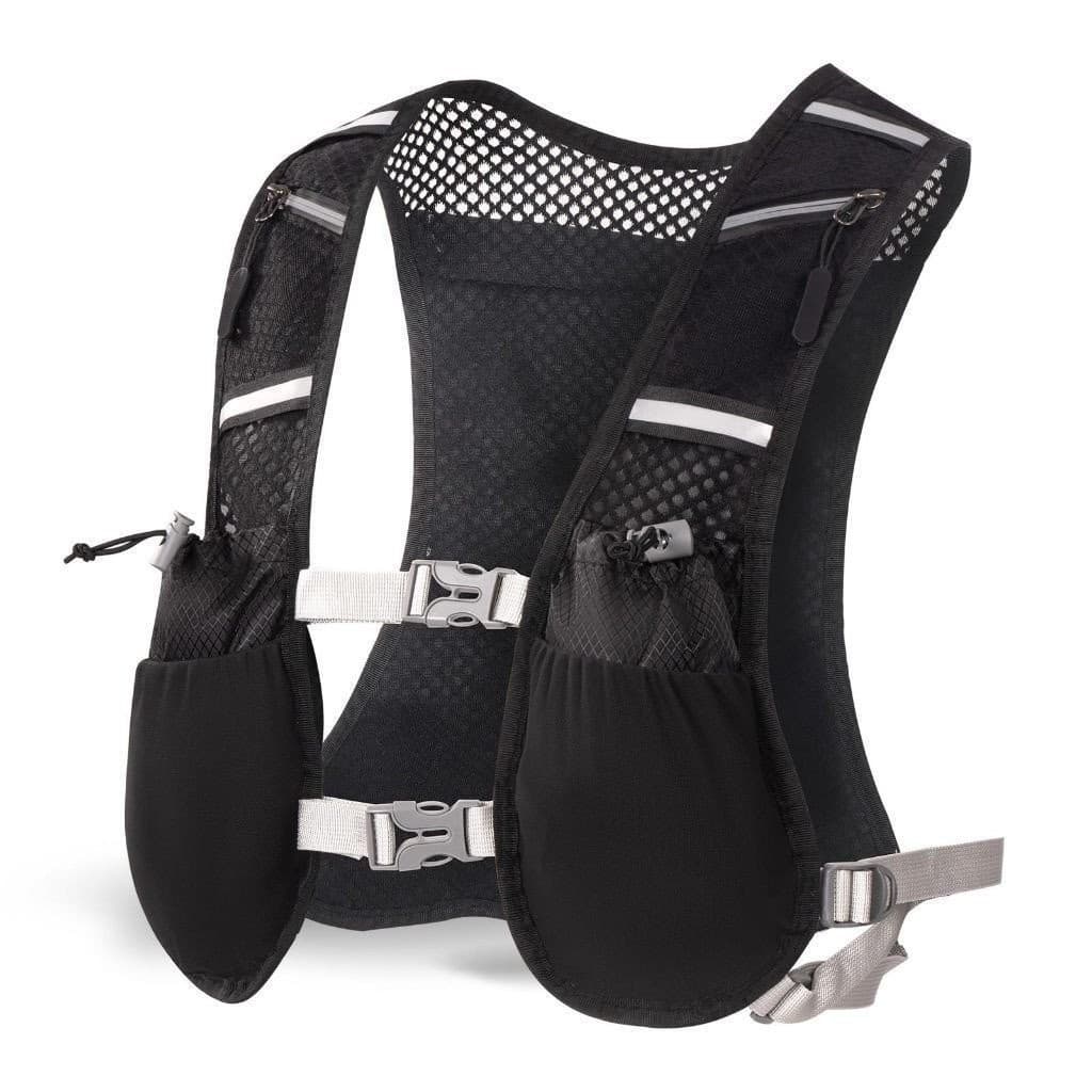 Colete de Hidratação para Corrida Masculino e Feminino Mochila Respirável com Bolsos Ajustável Bolsa Refletiva Adequada
