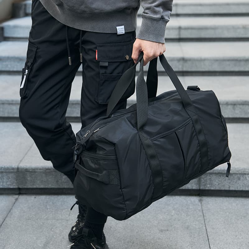Bolsa de ginástica com separação seca e molhada, bolsa de viagem portátil masculina, grande capacidade, à prova d'água,