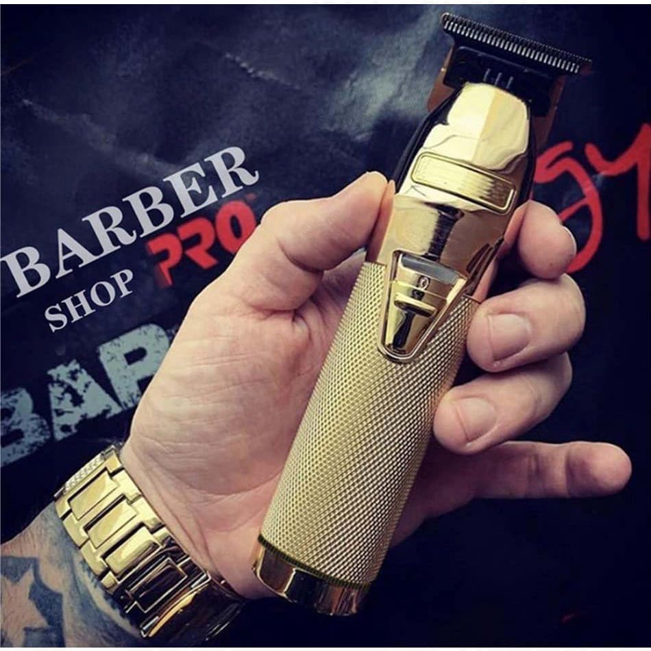 Profissional Ouro Para Homens Sem Fio Recarregável Barbeador Aparador De Cabelo Máquina De Corte T Cabelo Styling