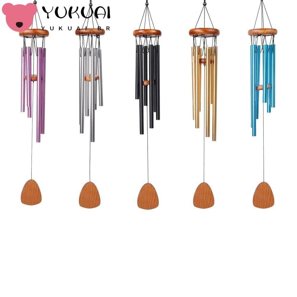 Sinos De Vento De Alumínio YUKUASDO , Tubos De Metal Com Atmosfera Zen De 26/32/37 Polegadas Windchime , Pingente Sino