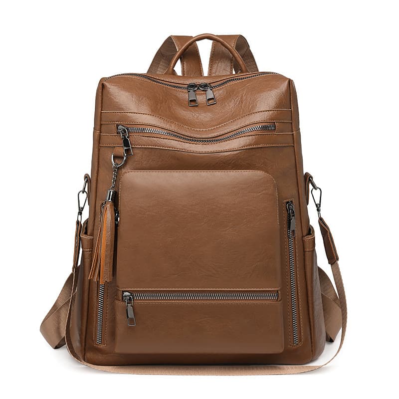 Modelo 2236, nova mochila feminina em PU, estilo retrô europeu e americano, versátil