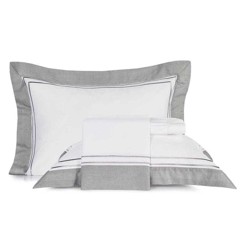 Jogo de Cama Queen 4 Peças Altenburg Cetim 300 Fios Essential Cinza